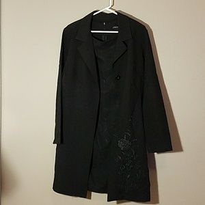 Black 2-piece dress jacket set sz 13